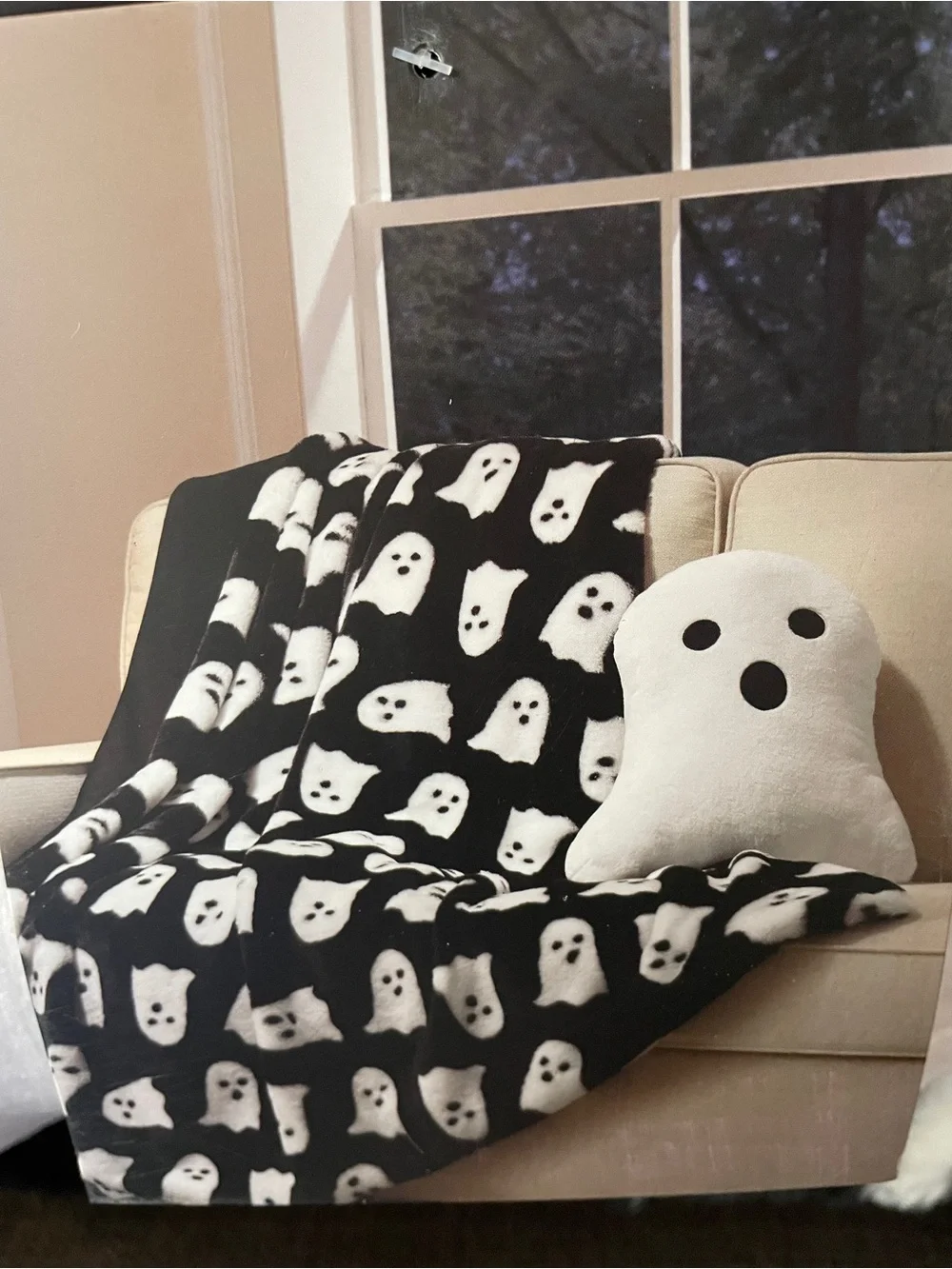 Set of Ghost Pillow & Throw / New